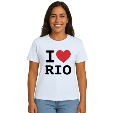 Camiseta I Love Rio de Janeiro Estampa Personalizada