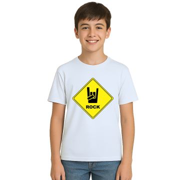 Camiseta Placa Rock Roqueiro Estampa Personalizada
