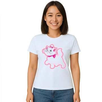 Camiseta Gata Traços Gatinha Pet Estampa Personalizada