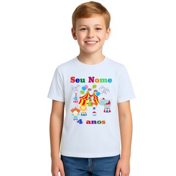 Camiseta Circo Festa e Alegria Estampa Personalizada