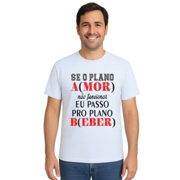 Camiseta Plano Amor e Beber Carnaval Personalizada