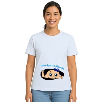 Camiseta Bebê Barriga Príncipe Mamãe Personalizada