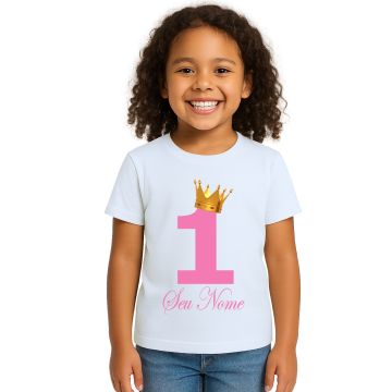 Camiseta Coroa Princesa Princesinha Personalizada