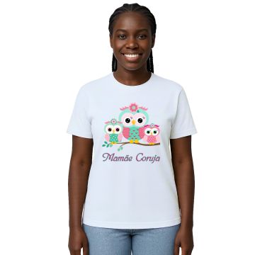 Camiseta Mamãe Coruja e Corujinhas Personalizada