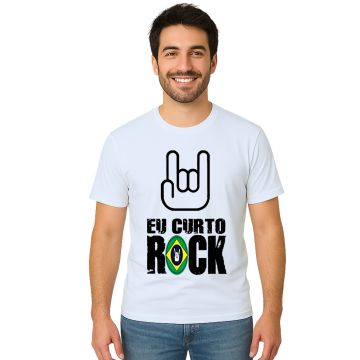 Camiseta Eu Curto Rock Brasil Nacional Personalizada