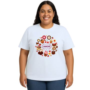 Camiseta Doçaria Bolinhos com Amor Personalizada