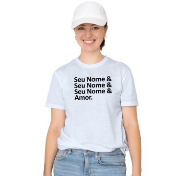 Camiseta Seu Nome Amor Frases Estampa Personalizada