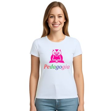Camiseta Pedagogia Coruja Universitária Personalizada
