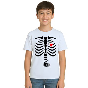 Camiseta Esqueleto Raio X Lanche Estampa Personalizada
