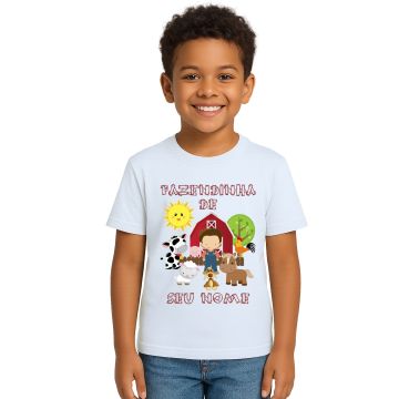 Camiseta Fazendinha Menino Estampa Personalizada