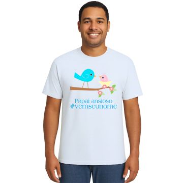 Camiseta Pássaros Papai Ansioso Estampa Personalizada