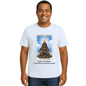 Camiseta Nossa Senhora Aparecida Auxilie Personalizada