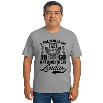 Camiseta 1960 Nascimento Das Lendas Personalizada