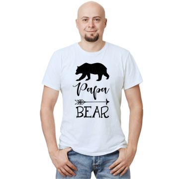 Camiseta Papai Urso Papa Bear Arrow Personalizada Algodão