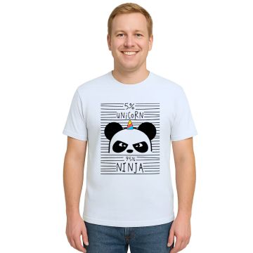 Camiseta 5% Unicorn 95% Ninja Estampa Personalizada