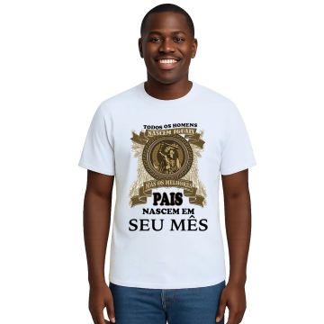 Camiseta Melhores Pais Nascem Em Personalizada
