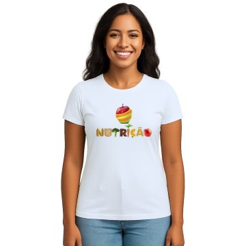 Camiseta Nutrição Nutricionista Universitária Personalizada