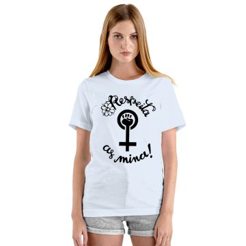 Camiseta Respeita As Mina Contra Assédio Personalizada