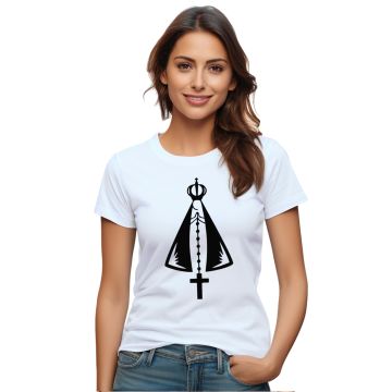 Camiseta Nossa Senhora de Aparecida Personalizada Algodão
