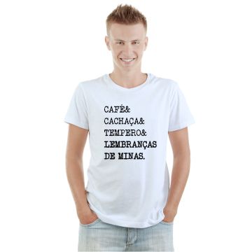 Camiseta Lembranças de Minas Turística Personalizada