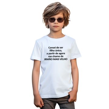 Camiseta Irmão Mais Velho Estampa Personalizada