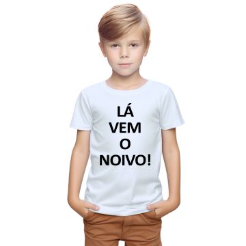 Camiseta Lá Vem O Noivo Casamento Personalizada