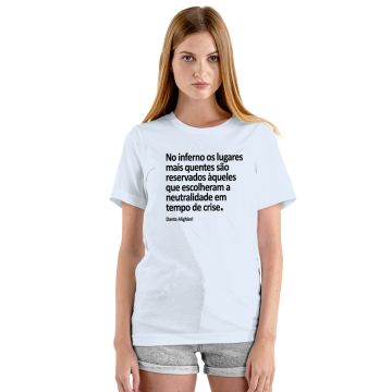 Camiseta Inferno Em Tempo De Crise Estampa Personalizada