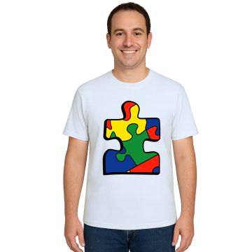 Camiseta Peça Quebra Cabeça Autismo Autista Personalizada