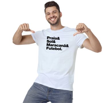 Camiseta Praia Sol Maracanã Futebol Personalizada