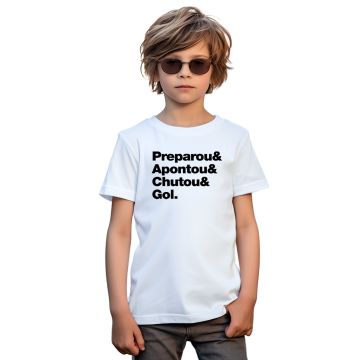 Camiseta Preparou Apontou Chutou Gol Personalizada