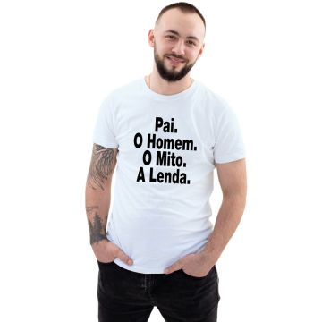 Camiseta Pai O Homem Mito A Lenda Personalizada Algodão