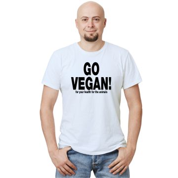 Camiseta Go Vegan Sustentável Estampa Personalizada Algodão