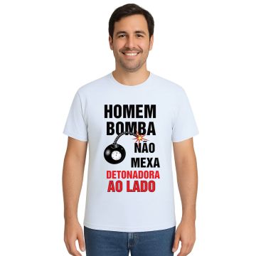 Camiseta Homem Bomba Não Mexa Estampa Personalizada