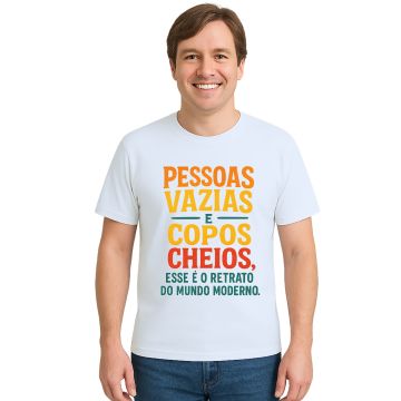 Camiseta Pessoas Vazias e Copos Cheios Personalizada