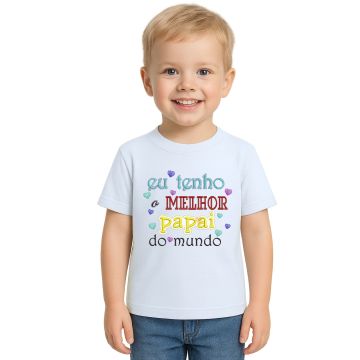 Camiseta Melhor Papai Do Mundo Estampa Personalizada