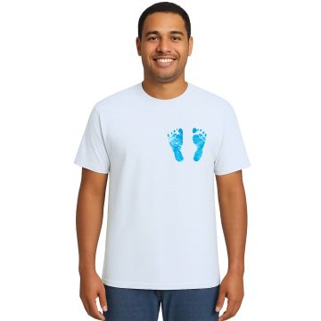 Camiseta Pezinho Azul no Coração Estampa Personalizada