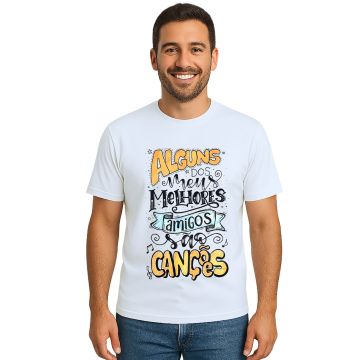 Camiseta Melhores Amigos São Canções Personalizada