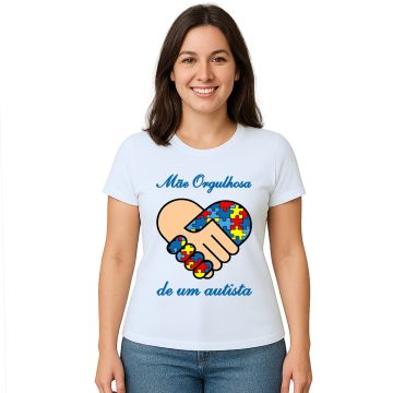 Camiseta Mãe Orgulhosa Autista Autismo Personalizada