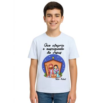 Camiseta Natalina Nascimento de Jesus Personalizada