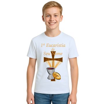 Camiseta Eucaristia Benção Estampa Personalizada