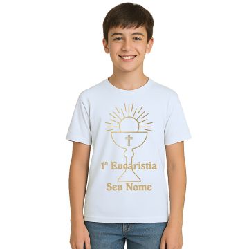 Camiseta Eucaristia Religiosa Estampa Personalizada