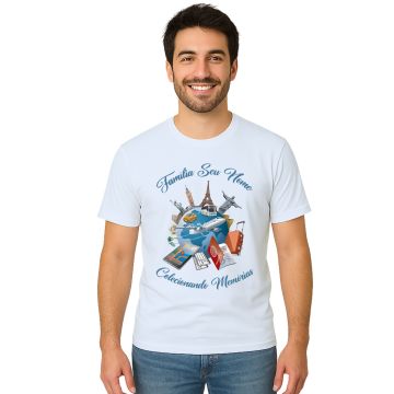 Camiseta Viagem Colecionando Memórias Personalizada