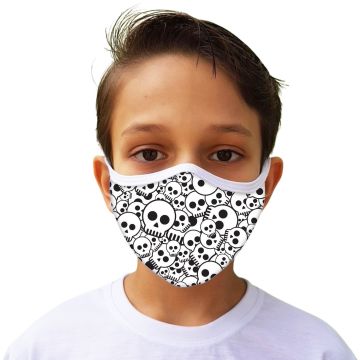 Máscara de Proteção Caveirinhas Tecido Lavável