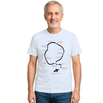 Camiseta Rezar o Terço Religiosa Estampa Personalizada