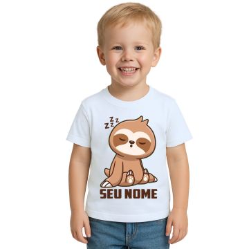 Camiseta Bicho Preguiça Dorminhoco Estampa Personalizada