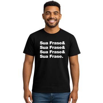 Camiseta Sua Frase Aqui Frase& Personalizada Algodão