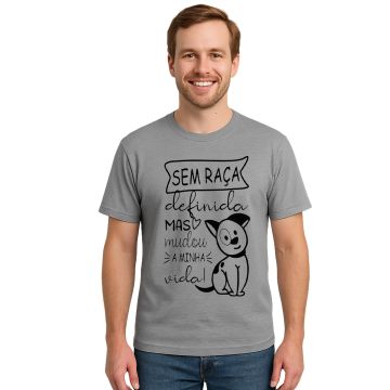 Camiseta Cachorro Sem Raça Mudou Minha Vida Personalizada