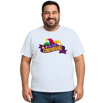 Camiseta Carnaval Festa e Diversão Estampa Personalizada