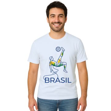 Camiseta Brasil Futebol Copa Mundial Estampa Personalizada