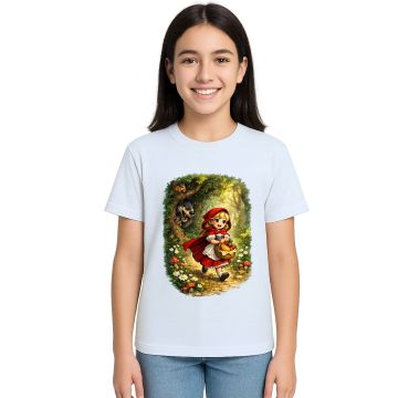 Camiseta Chapeuzinho Vermelho Lobo Mau Estampa Personalizada